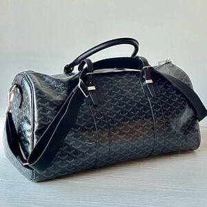 GOYARD BOSTON 50 SAC JET BLACK DUFFLE BACK Limited edition red inside